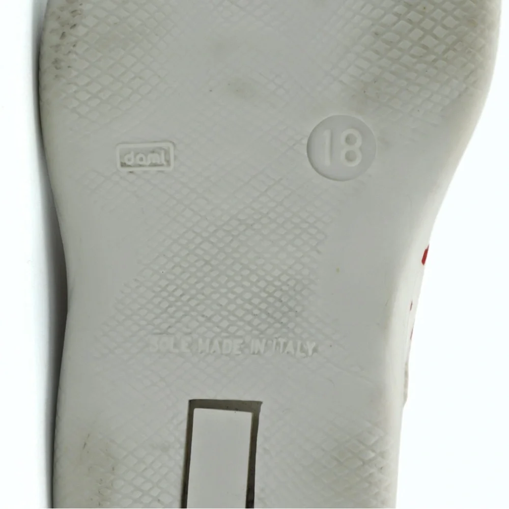 Love Moschino Kids Girls Mary Jane Shoes Size‎ 18 (3.5K)White Red Heart Designer